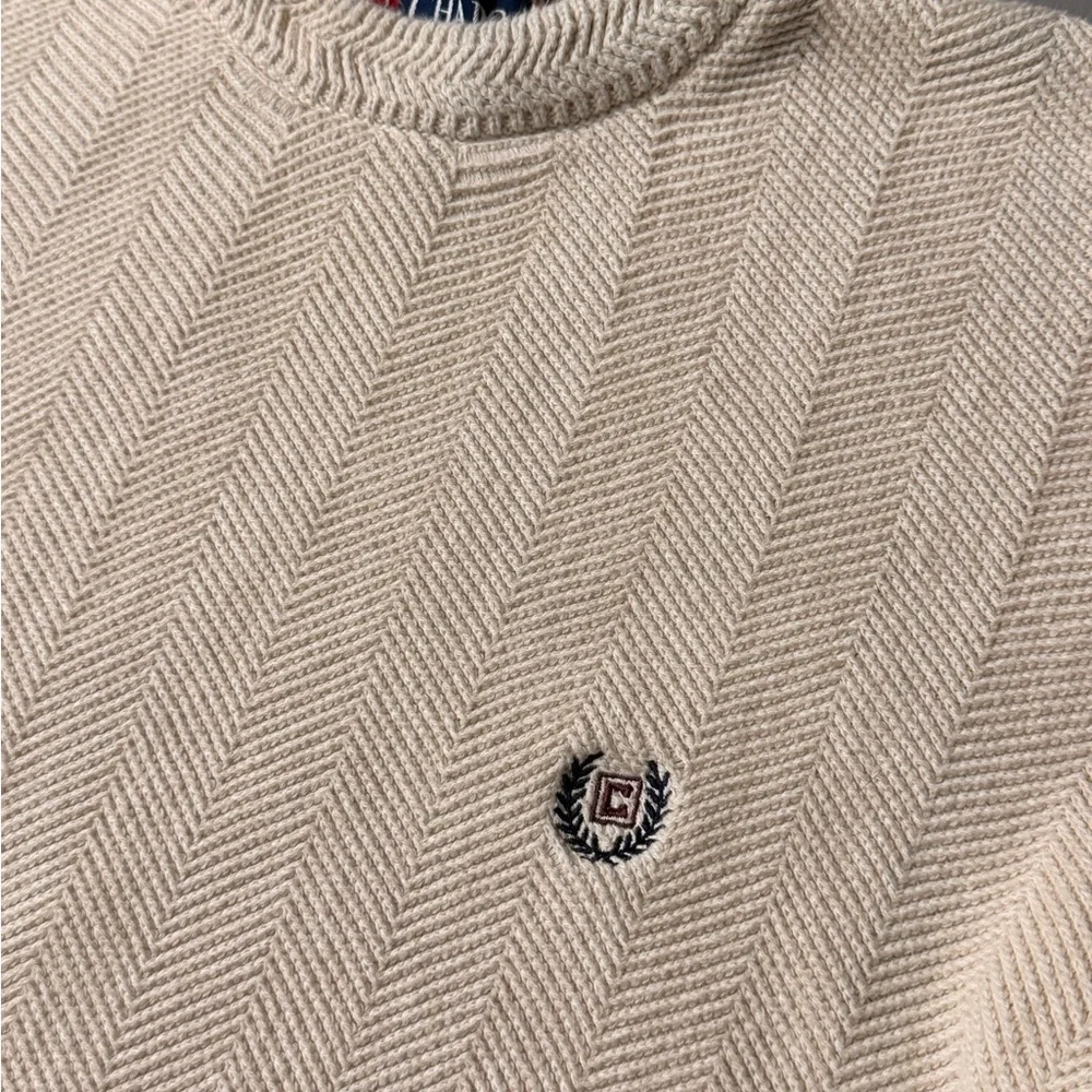 Chaps Men's Ivory Crewneck Sweater‎ Size L
